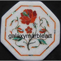Stones inlay work marble tile oct  5" TP-512